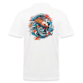 Koi Poisson Koï Carpe Koi Jardin Koi Étang Koi - Polo Homme - blanc - Dos - Kai (181cm)