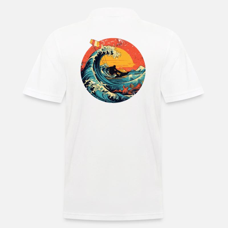kitesurf kitesurf kitesurf planche de kite surf - Polo Homme - blanc