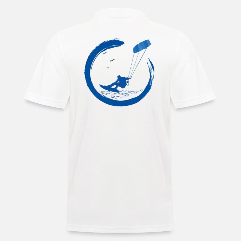 Kitesurf Kiteboard Kitesurfen Kite-Surf-board - Männer Poloshirt - Weiß