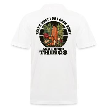 Gärtnerin Gartenpflanzen lustiges Gärtner - Männer Poloshirt - Weiß - Hinten - Kai (181cm)