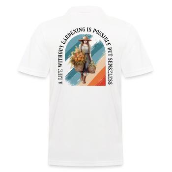 Gärtner Gartenpflanze Landschaftsgärtner Floristin - Männer Poloshirt - Weiß - Hinten - Kai (181cm)
