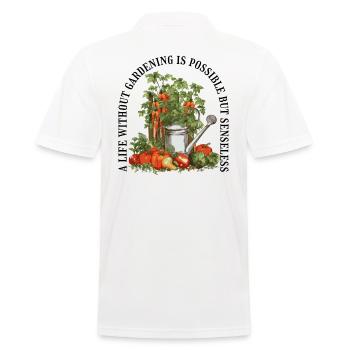 Gärtnerin Gartenpflanze Hobbygärtner Floristin - Männer Poloshirt - Weiß - Hinten - Kai (181cm)