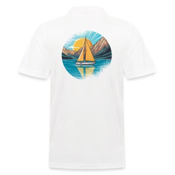Sailboat, Sailing Ship, Sailing Yacht, Vintage Sailing - Men's Polo Shirt - white - Back - Kai (181cm)
