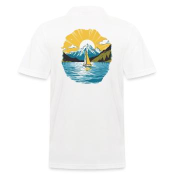 Sailboat, Sailing Ship, Sailing Yacht, Vintage Sailing - Men's Polo Shirt - white - Back - Kai (181cm)