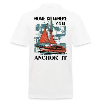 Segler Segelboot Segelschiff Segelyacht - Männer Poloshirt - Weiß - Hinten - Kai (181cm)