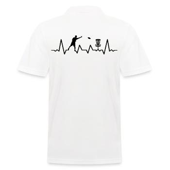 Disc-Golf-Spieler Disc-Golfer Game Herzschlag - Männer Poloshirt - Weiß - Hinten - Kai (181cm)