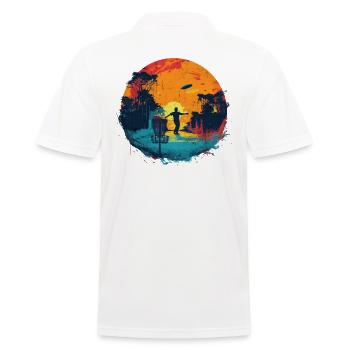 Lecteur de Disc Golf Disc Golfer Jeu Vintage - Polo Homme - blanc - Dos - Kai (181cm)