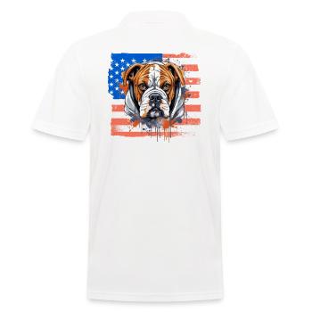 Boxer Race Chien Boxer Chiens USA Drapeau - Polo Homme - blanc - Dos - Kai (181cm)