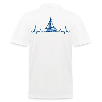 Catamaran Bateau Voilier Voilier Sailor Heartbeat - Polo Homme - blanc - Dos - Kai (181cm)