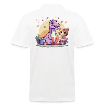 Girl Ballet Dinosaur Cat 12 Years Old 12 - Men's Polo Shirt - white - Back - Kai (181cm)