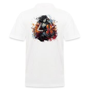 Violoncelliste, violoncelliste-musicien - Polo Homme - blanc - Dos - Kai (181cm)