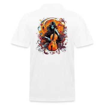 Violoncelliste, violoncelliste-musicien - Polo Homme - blanc - Dos - Kai (181cm)