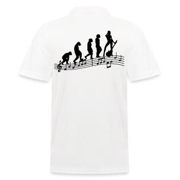 Gitarristen E-Gitarren Akustik-Gitarre Damen - Männer Poloshirt - Weiß - Hinten - Kai (181cm)