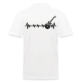 Guitaristes Guitares électriques Guitare acoustique Heartbeat - Polo Homme - blanc - Dos - Kai (181cm)