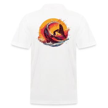 Wingfoil Surfer Wingfoiling Boards Hydrofoil - Men's Polo Shirt - white - Back - Kai (181cm)