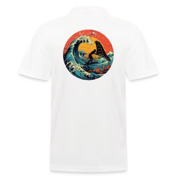 Wingfoil Surfer Wingfoiling Board Vintage - Men's Polo Shirt - white - Back - Kai (181cm)