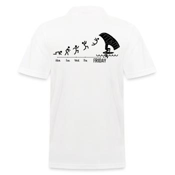 Wingfoil Surfer Wingfoiling Hydrofoil Weekend - Men's Polo Shirt - white - Back - Kai (181cm)