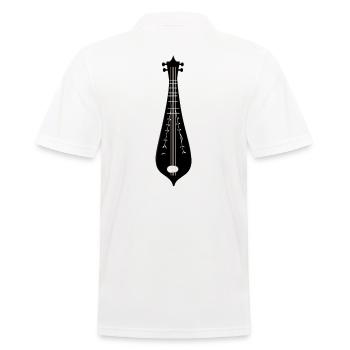 Dulcimer Musician Plucked Instrument Hammered Dulcimer - Men's Polo Shirt - white - Back - Kai (181cm)