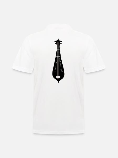 Dulcimer-Musiker Zupfinstrument Hammered Dulcimer - Männer Poloshirt - Weiß
