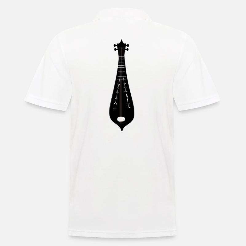 Dulcimer-Musiker Zupfinstrument Hammered Dulcimer - Männer Poloshirt - Weiß