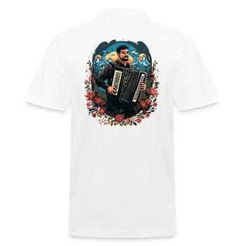 Accordéon Musicien Accordéon Accordéon - Polo Homme - blanc - Dos - Kai (181cm)