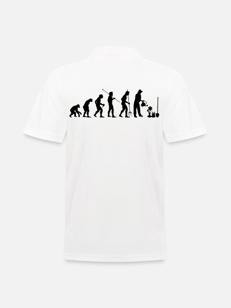 Jardin, Agriculteur, Paysagiste, Plantes - Polo Homme - blanc