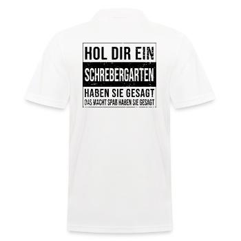 Gärtner Garten Kleingärtner HOL DIR EIN - Männer Poloshirt - Weiß - Hinten - Kai (181cm)