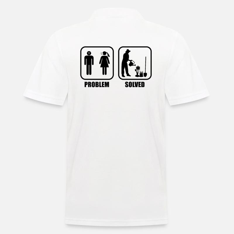 Gardener, Farmer, Landscaper, Garden Problem - Men's Polo Shirt - white