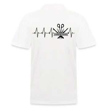 Berufe Ausbildung bestanden Herzschlag - Männer Poloshirt - Weiß - Hinten - Kai (181cm)