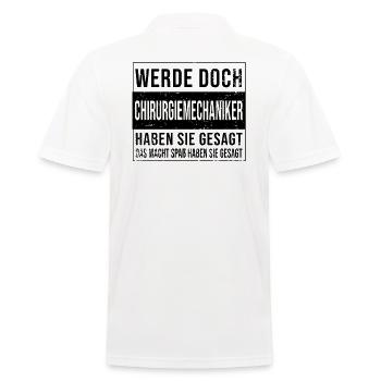 Berufe Ausbildung bestanden WERDE DOCH - Männer Poloshirt - Weiß - Hinten - Kai (181cm)