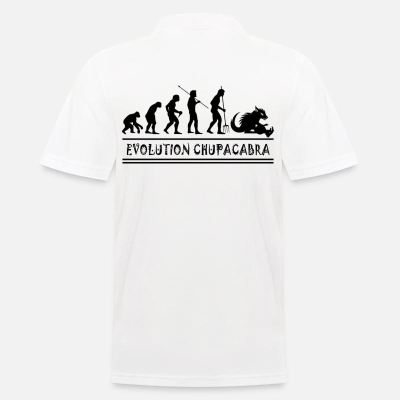 Cryptozoologistes Chupacabra Créatures Évolution - Polo Homme - blanc