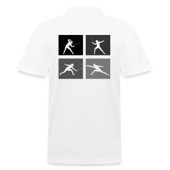 Fencing Game Gamer Fencer Game Fencing Fencer - Men's Polo Shirt - white - Back - Kai (181cm)