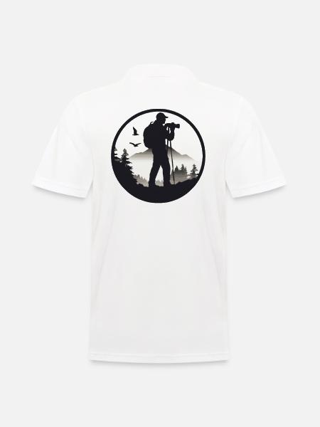 Appareil photo, Photographe de paysage, Photographe de nature - Polo Homme - blanc