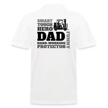 Forklift Driver Warehouse Manager Warehouse Manager Occupations - Men's Polo Shirt - white - Back - Kai (181cm)