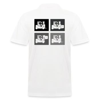 Forklift Driver Warehouse Manager Warehouse Manager Occupations - Men's Polo Shirt - white - Back - Kai (181cm)