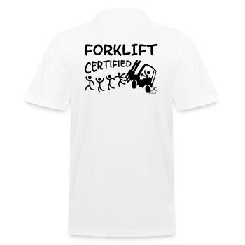 Forklift Driver Warehouse Manager Warehouse Manager Occupations - Men's Polo Shirt - white - Back - Kai (181cm)