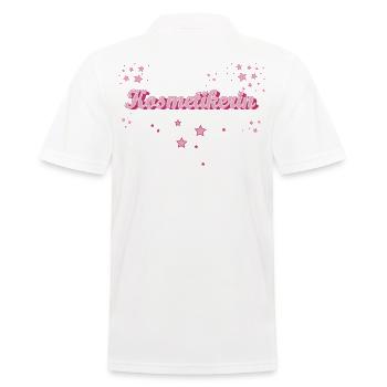 Maskenbildner Abschluss-Geschenk Kosmetikerin - Männer Poloshirt - Weiß - Hinten - Kai (181cm)