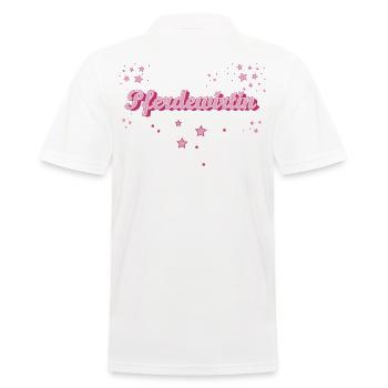 Pferde Abschluss-Geschenk Pferdewirtin - Männer Poloshirt - Weiß - Hinten - Kai (181cm)