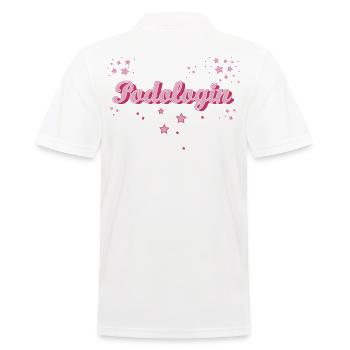 Fußpflege Abschluss-Geschenk Podologin - Männer Poloshirt - Weiß - Hinten - Kai (181cm)