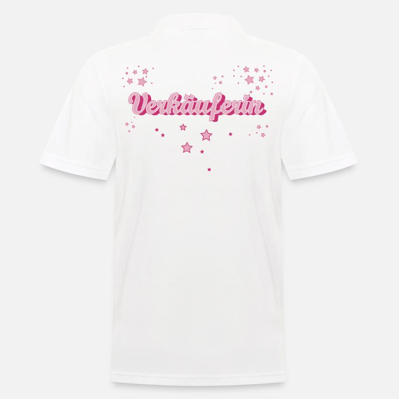 Einzelhändler Abschluss-Geschenk Verkäuferin - Männer Poloshirt - Weiß