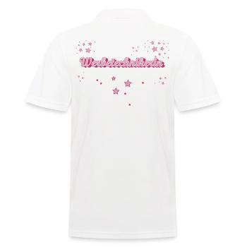 Advertising Designer Graduation Gift Sign Maker - Men's Polo Shirt - white - Back - Kai (181cm)