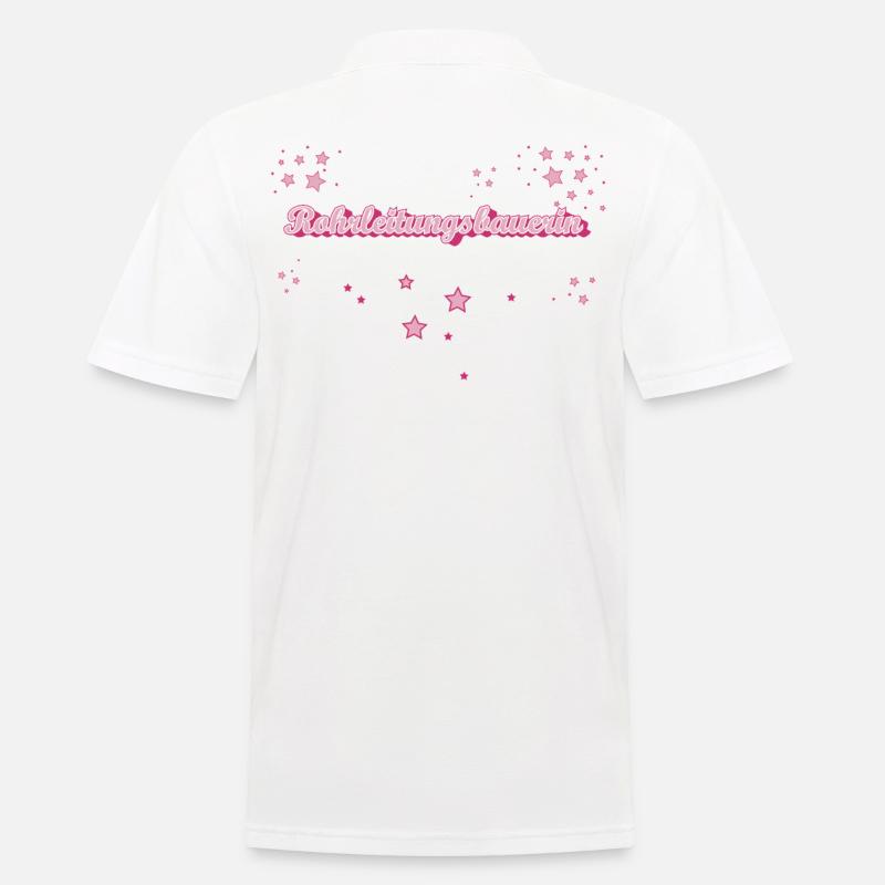 Beruf Abschluss-Geschenk Rohrleitungsbauerin - Männer Poloshirt - Weiß