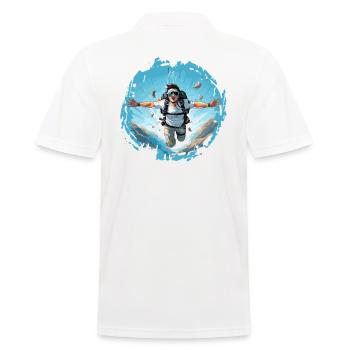 PARACHUTISTE Fallschirmspringen PARACHUTISME - Polo Homme - blanc - Dos - Kai (181cm)
