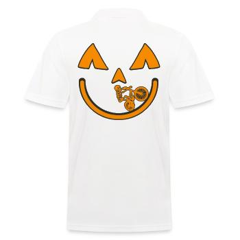 BMX Roue Cycliste BMX Vélo BMX Rampe Halloween - Polo Homme - blanc - Dos - Kai (181cm)