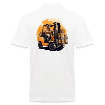 Forklift Driver Warehouse Manager Warehouse Manager Pappa's - Men's Polo Shirt - white - Back - Kai (181cm)