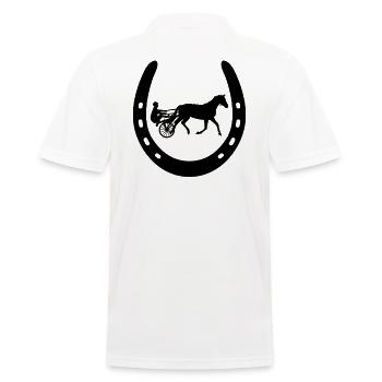 Cheval de trot Cheval de trot Chevaux équestres - Polo Homme - blanc - Dos - Kai (181cm)