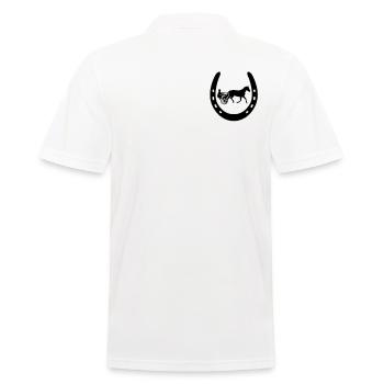 Trabrennpferd Trabrennsport Pferdesport Pferde - Männer Poloshirt - Weiß - Hinten - Kai (181cm)