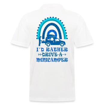 Minicamper Sayings Camping-Camper Microcamper - Men's Polo Shirt - white - Back - Kai (181cm)