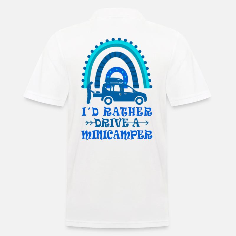 Minicamper Sprüche Camping-Camper Microcamper - Männer Poloshirt - Weiß