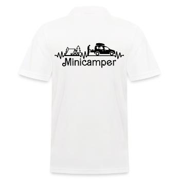Heartbeat Minicamper Camping-Camper Microcamper - Men's Polo Shirt - white - Back - Kai (181cm)